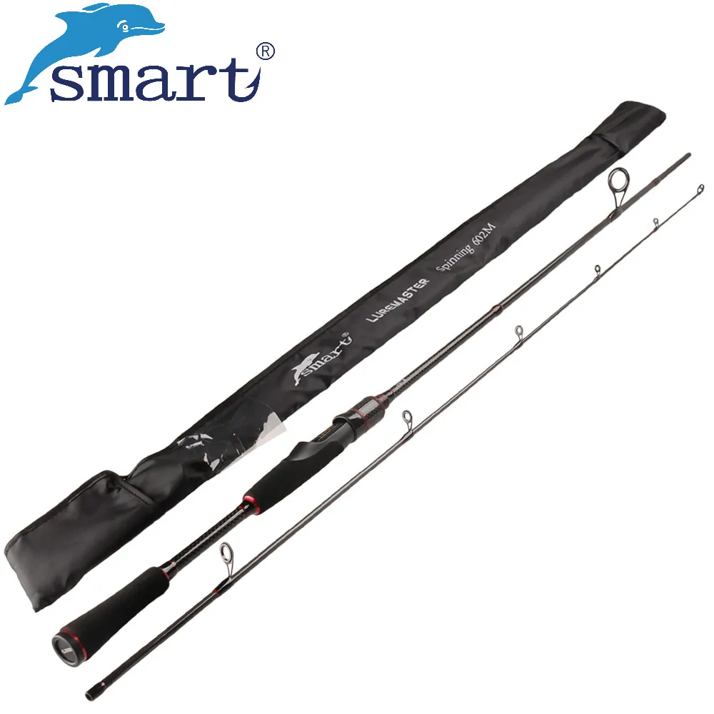 

Smart 1.8m 2.1m 2.4m 2 Sections Carbon Spinning Rod M Power Fishing Pole Lure Weight 7-25g Canne A Peche Vissen Fishing Tackle
