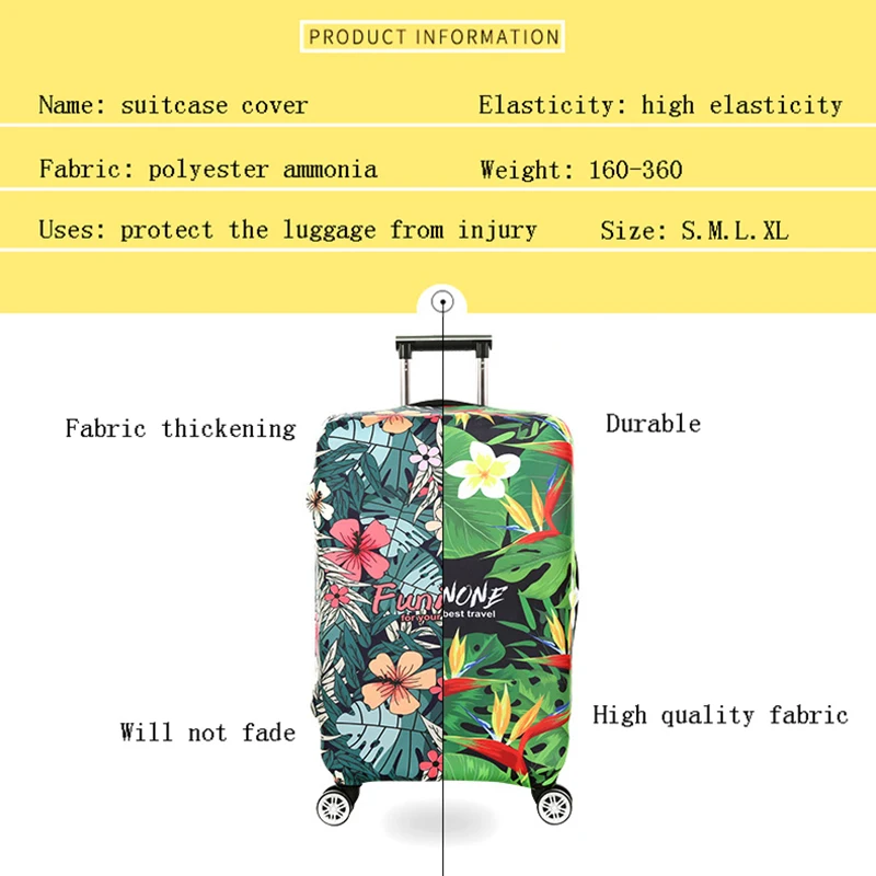 Аксессуары для путешествий, чемодана Защитная крышка чемодан багажа пыли Обложка Эластичность цветы ствол комплект чехол для чемодана
