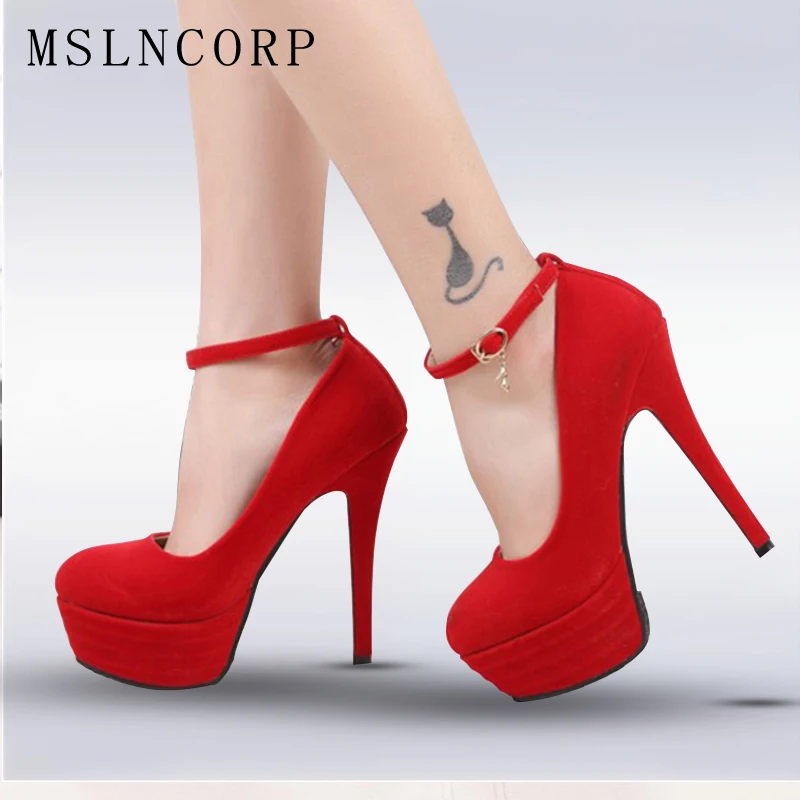Женские туфли лодочки с ремешком на щиколотке размеры 34 46|women pumps|super high heelshigh heels |