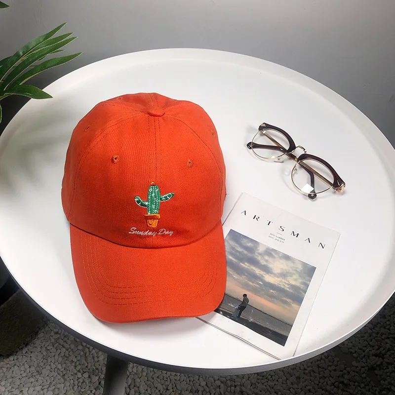 2019 Весна Лето Вышивка кактус уличная бейсболка Вельветовая Кепка Snapback модные