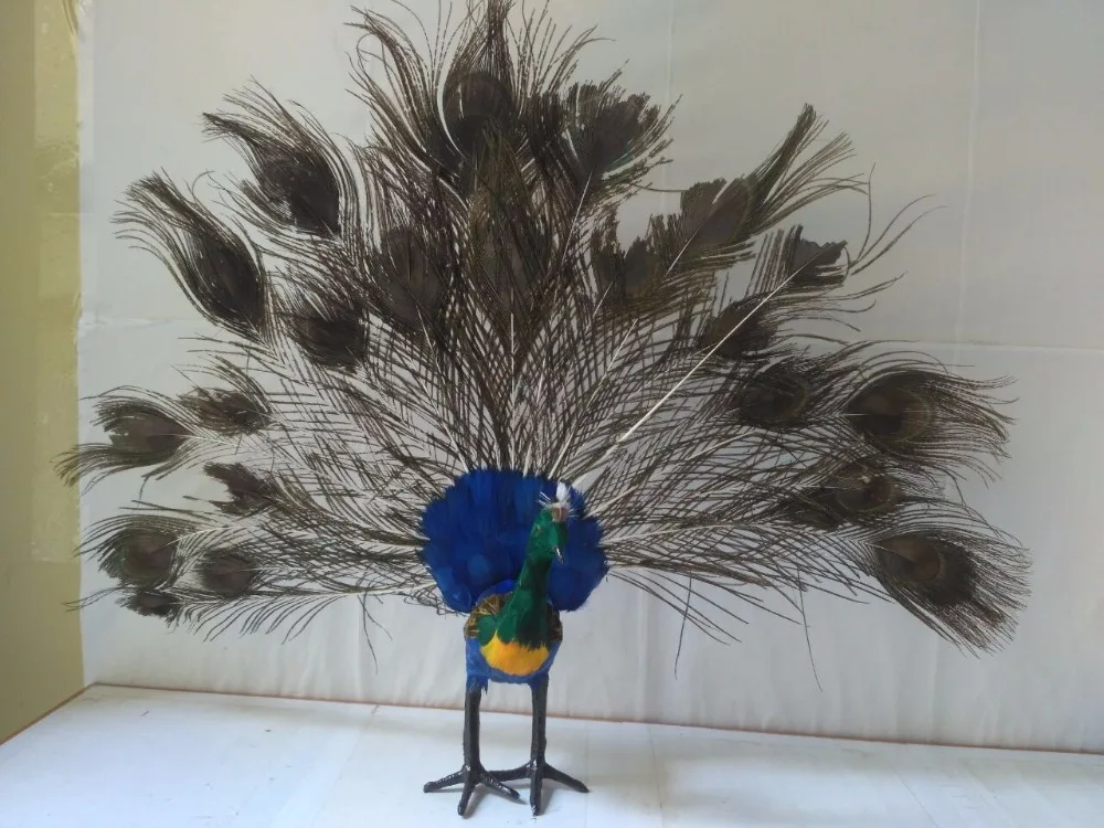 beautiful simulation peacock model polyethylene&furs colourful peacock doll model gift about 50x40cm 1464