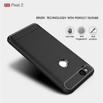Перейти на Алиэкспресс и купить Чехол для Google Pixel 2 3 3A 4 XL, роскошная ТОНКАЯ БРОНЯ, Мягкая силиконовая задняя крышка для Pixel 2XL 3XL 4XL, матовый чехол из углеродного волокна