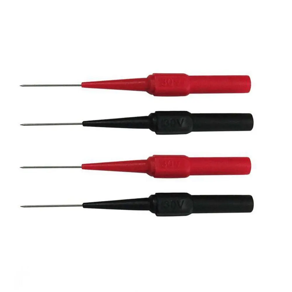 

4pcs 0.7mm Nylon Multimeter Test Lead Vehicle Piercing Line Probe Broken Line Meter Probe Back Piercing Needle Sharp Pen Probe