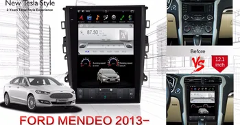 

Tesla style pure Android 12.1" Car No DVD Player GPS Navigation For Ford Mondeo Fusion MK5 2013+ stereo auto unit multimedia pc