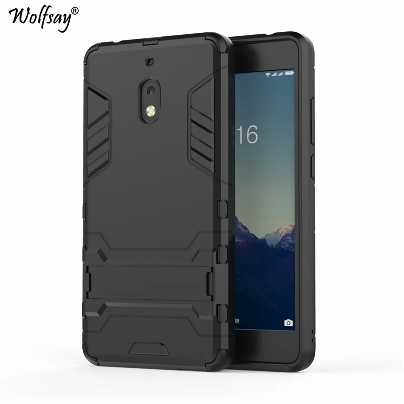 

Wolfsay Cover For Nokia 2 2018 Case Slim PC + Soft Rubber Armor Phone Case For Nokia 2.1 Cover Business Fundas for Nokia 2.1