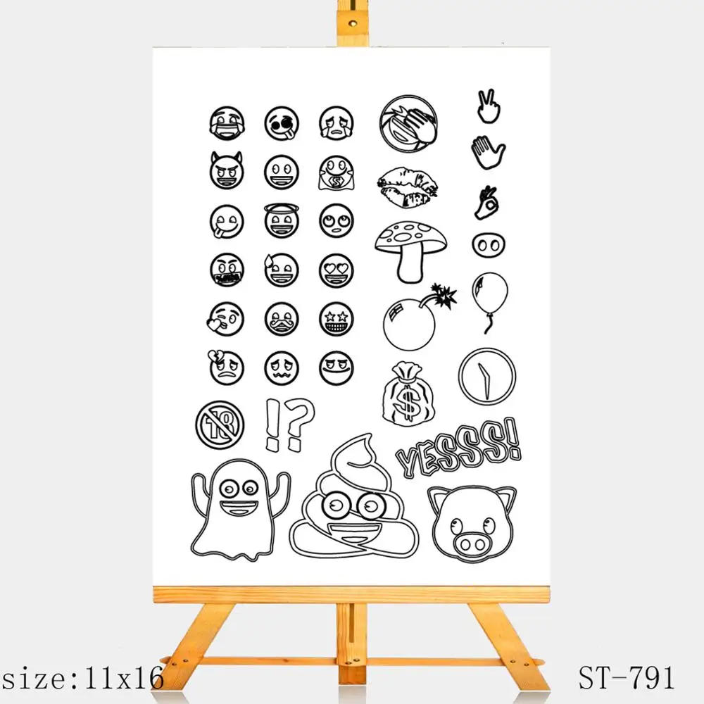 

AZSG Various Lovely Expression Clear Stamps For DIY Scrapbooking Decorative Card making Craft Fun Decoration Supplies 11x16cm