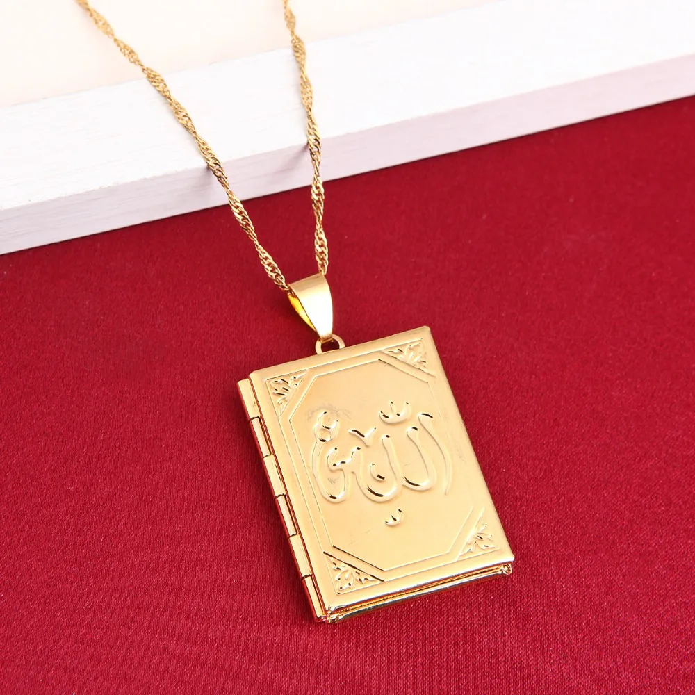 Цепочка с кулоном золотистого цвета для мужчин и женщин|allah necklace|locket pendantf pendant |