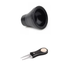 2pcs/set New Arrival Golf Ball Pick-up Suction Cup and Multi-usage Tools Divot Rubber Repair Switchblade Knife Tool