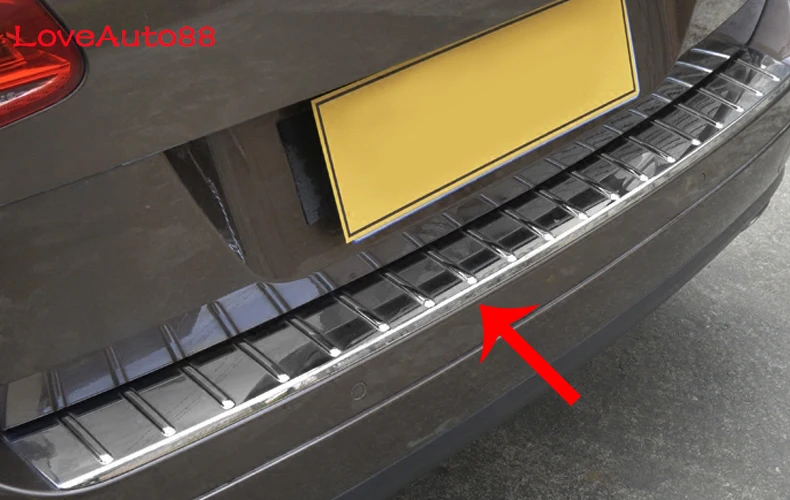 Автомобильная наклейка наружный задний бампер задняя дверь педаль отделка рамка пластина Внешняя для 2011- Volkswagen Touareg автомобильный Стайлинг