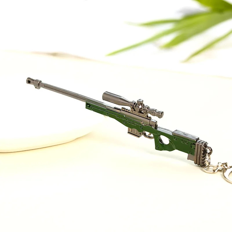 1 шт. 12 см брелок для ключей, Подарочный игрушки PUBG Металл Awmakm 98K пистолет оружие Модель модный брелок для ключей игрушки