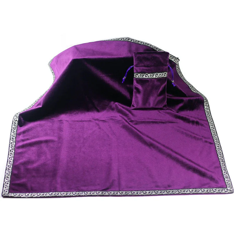 4 Kinds Colors Tarot Tablecloth With Bags Silver Side High Quality Flocking Fabric Tarot Board Game Accessories By Hand 4 Kinds Colors Tarot Tablecloth With Bags Silver Side High Quality Flocking Fabric Tarot Board Game Accessories By Hand