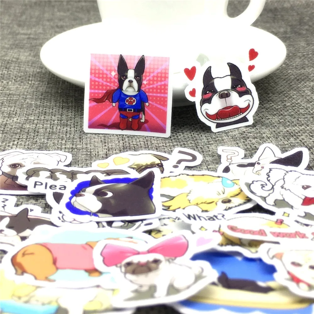 

40 Pcs Cute pattern dog Stickers for Laptop Luggage Styling Skateboard Motorcycle Vinyl Decal Graffiti Punk Cool Stickers
