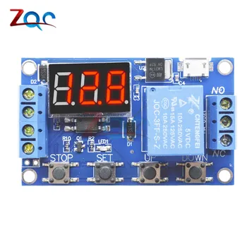 

WS16 DC 6-30V Support Micro USB 5V LED Display Automation Cycle Delay Timer Control Off Switch Delay Time Relay 6V 9V 12V 24V