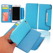 for iPhone 7 / 7plus Wallet Case 7 Plus Litchi Pattern 2 in 1 Flip Leather Case Magnetic TPU Back Cover PU Detachable Purse