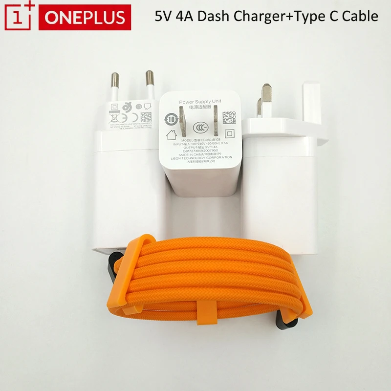 

100% Original Oneplus 6 5V 4A EU US UK Wall Charger 100cm Mclaren Type C USB Dash Cable For Oneplus 3 5 6 3T 5T 6T Xiaomi F1 8 9