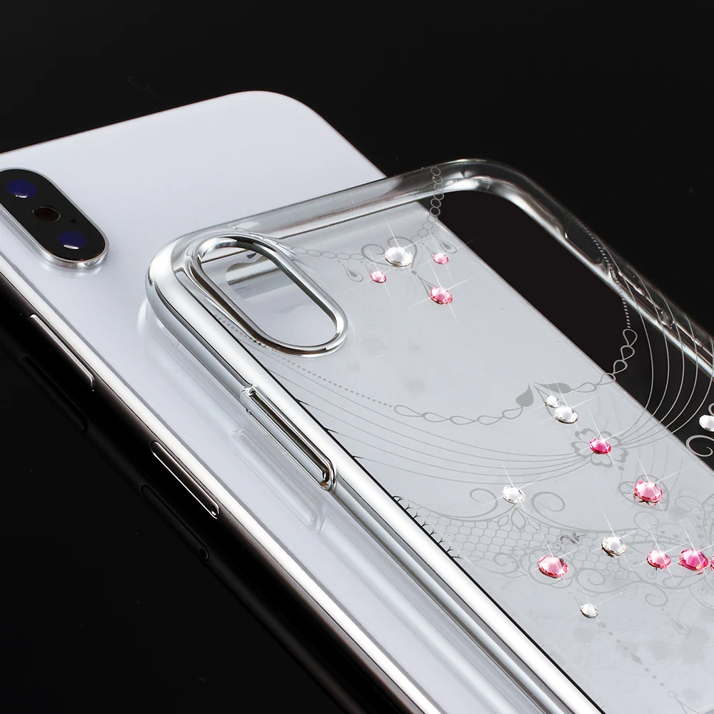 KINGXBAR для iPhone X случае роскоши bling rhinesrone кристаллами Swarovski Ультратонкий чехол| |