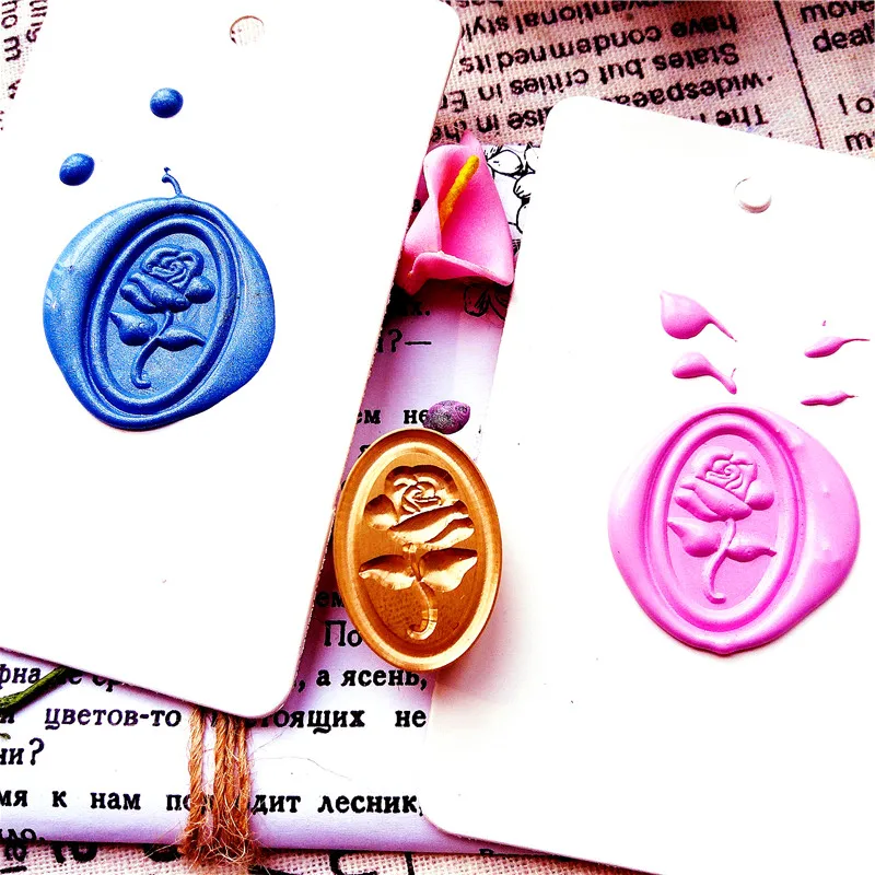 

New product Embossed 3D rose flower Leaf Wax Seal stamp,wedding laurel wax stamp,envelope seal, botanical wreath seal