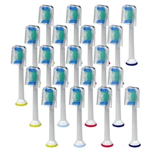 20 штук Съемные насадки для зубной щетки HX6014 для Philips Sonicare ProResults HX6013 HX6530 HX6930 HX6950 HX6730 HX3110 HX6721 6512