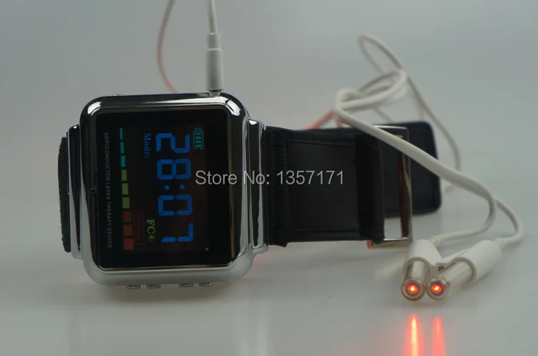 factory offer diode laser wrist watch infrared medical device to control high blood pressure, rhinitis, blood cleaning