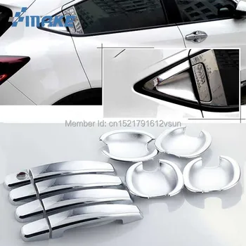 

smRKE For Honda Vezel Car Chrome Door Bowl Cover Stickers Interior Decoration Sequins Brand Auto Accessories Styling