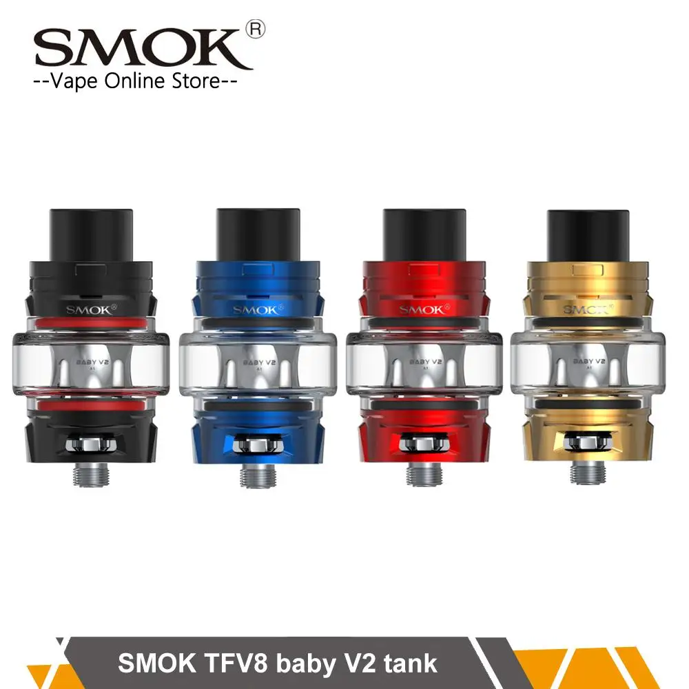 

Original SMOK TFV8 Baby V2 Tank 5ml TFV8 baby v2 coil use V2 A1 A2 A3 Max Mesh Coil 510 Thread vaporizer VS TFV12 Prince