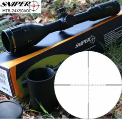 Снайпер MT 6-24X50 AOL охотничьи Riflescopes Тактический Регулируемый зеленый стеклянный гравированный прицел для винтовки Охота Trail Riflescope