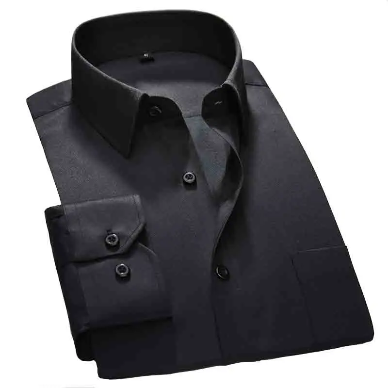 Men Shirt New 2019 Hot Sale Cotton Long Sleeved Pure Color Male ...