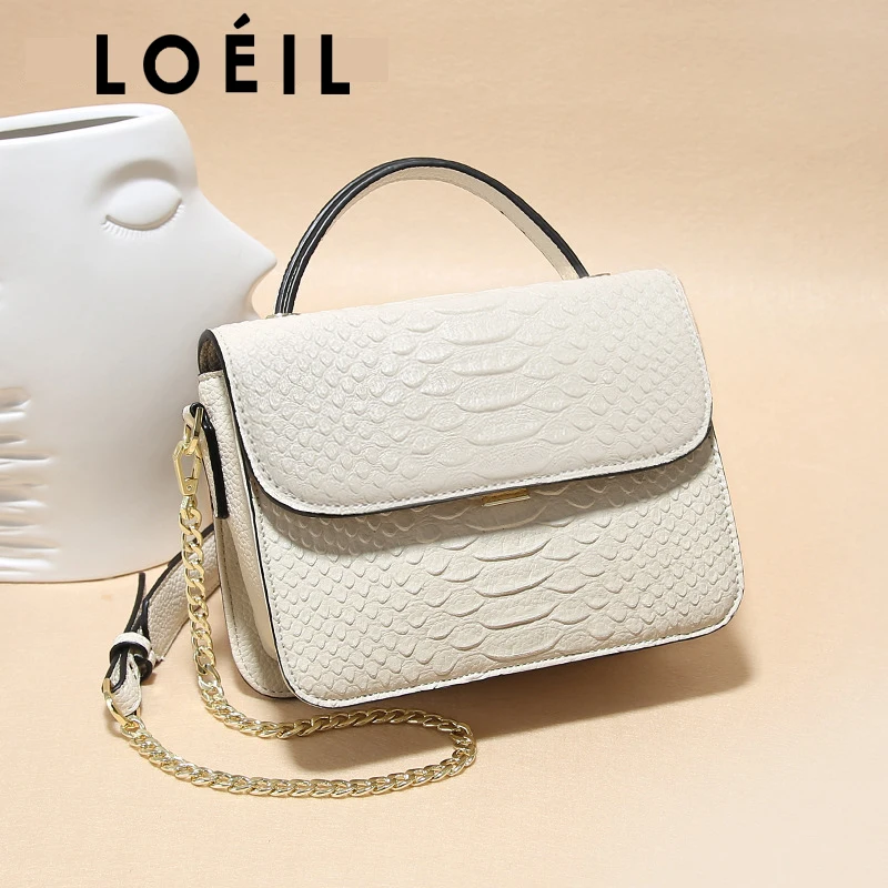 LOEIL The first layer of leather 2018 new European and American fashion Messenger bag shoulder bag ladies bag leather handbags LOEIL The first layer of leather 2018 new European and American fashion Messenger bag shoulder bag ladies bag leather handbags