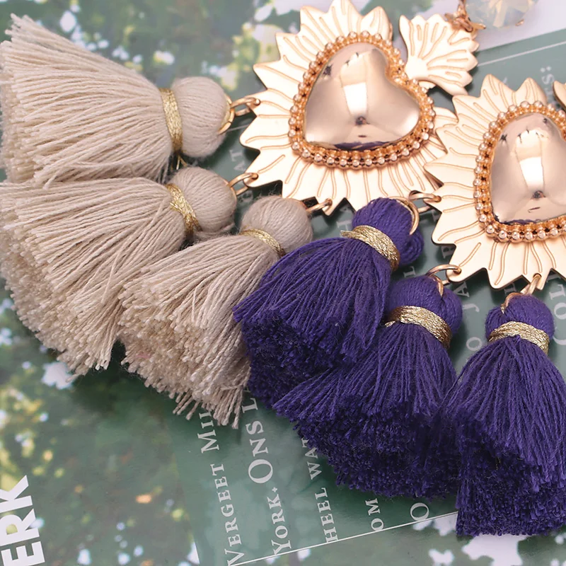 Sehuoran Tassel Earrings For Woman Brincos Are Big Earrings Long Pendients Boho Wedding Earrings Fashion Jewelry Oorbellen Gifts
