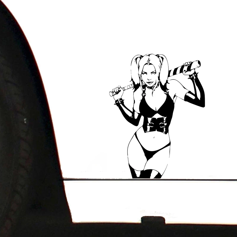 Sexy Girl Baseball Bat Lady Woman Laptop Car Truck Window Vinyl Decal Sticker