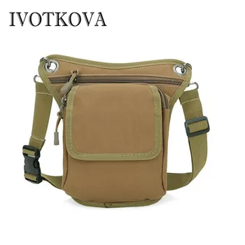 

IVOTKOVA Men Waterproof Nylon Waist Drop Leg Bag Fanny Pack Thigh Hip Bum Belt Motorcycle Military Tactical for Travel Riding