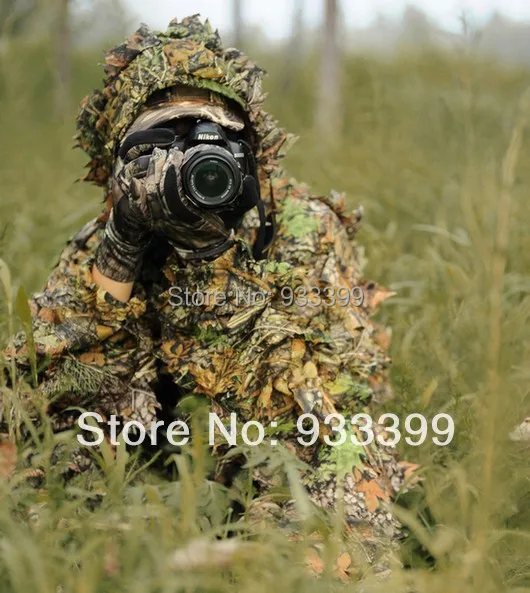 

3D camouflage suit bionic maple leaves tactical ghillie suit airsoft paintball sniper hunting clothes