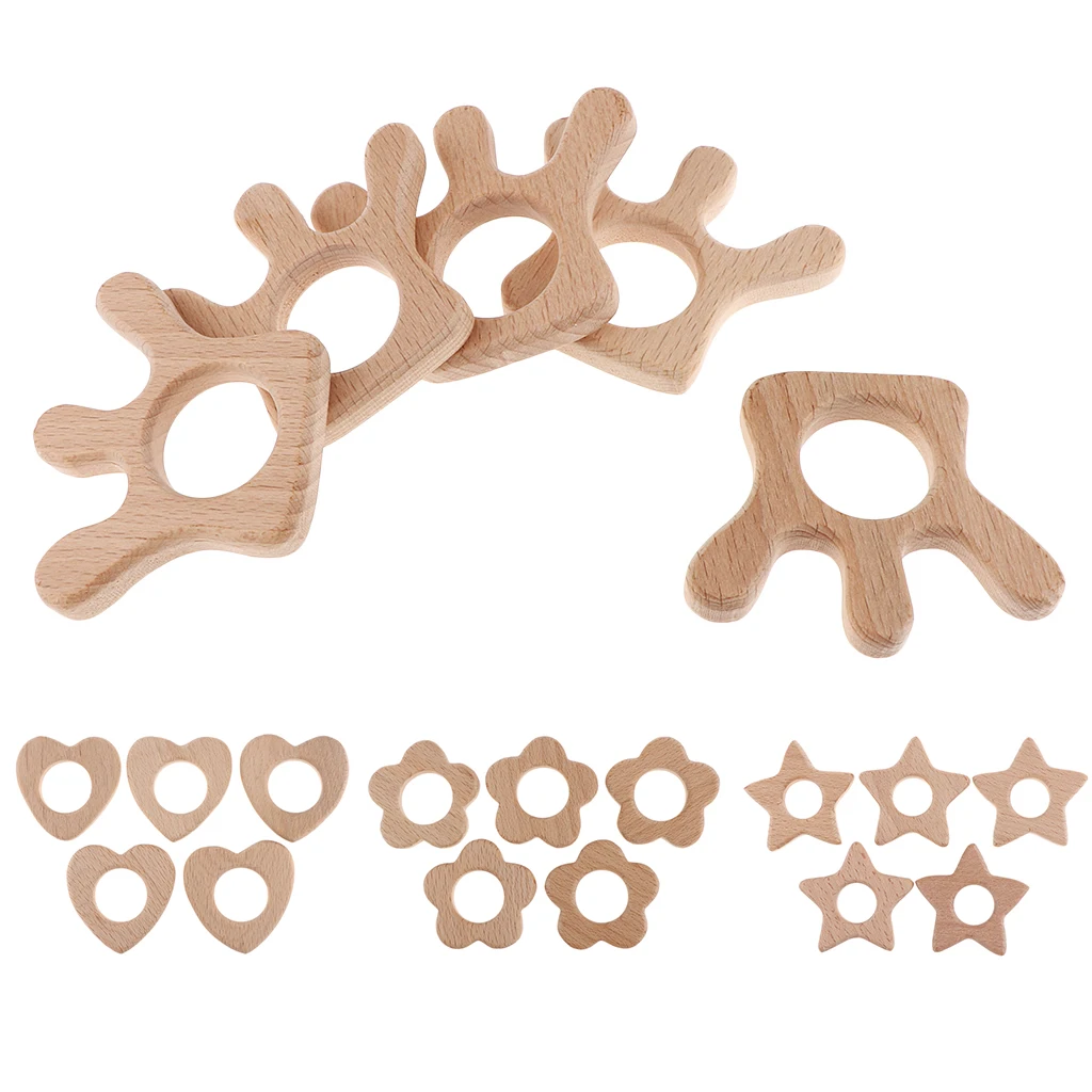5Pcs Mixed Wooden Cutouts Wooden Shapes, Beech, Craft Shape, Embellishments, Decoration, Scrapbooking, DIY Art Wood Craft Pieces