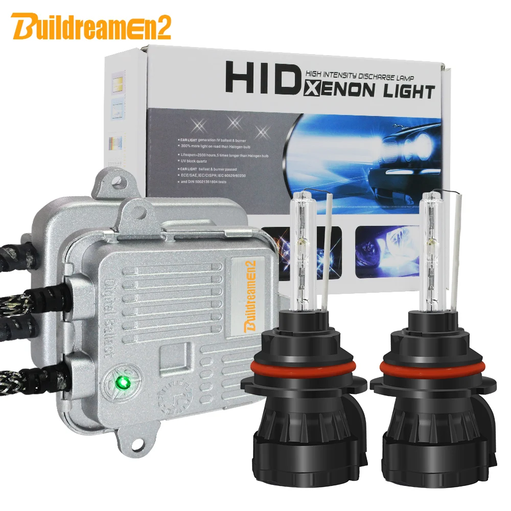 

Buildreamen2 55W 9007 Hi/Lo Headlight AC Xenon Light Kit Ballast + Lamp + Harness Wire 4300K-12000K Car Headlamp High Low Beam