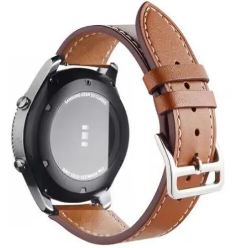 22 мм 20 кожаный ремешок для часов galaxy 42 46 huami amazfit bip samsung gear sport s2 S3 Classic Frontier huawei gt 2