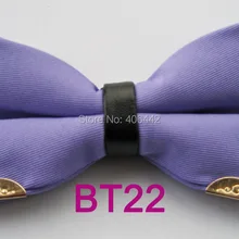 Yibei Coachella Галстуки унисекс сиреневая бабочка взрослых Sheetmetal двойной Слои лук Галстуки Регулируемая смокинг жаккардовые Боути Pre-Tied