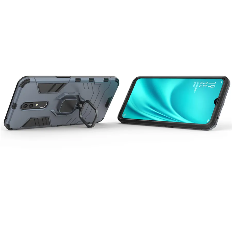 Железный человек Кронштейн кольцо телефон чехол для oppo F11 жесткий Анти осенью
