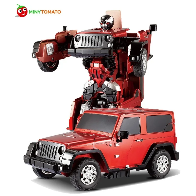 Free Shipping Jeep Reg Car Models Deformation Robot Transformation Remote Control RC Car Toys for Children