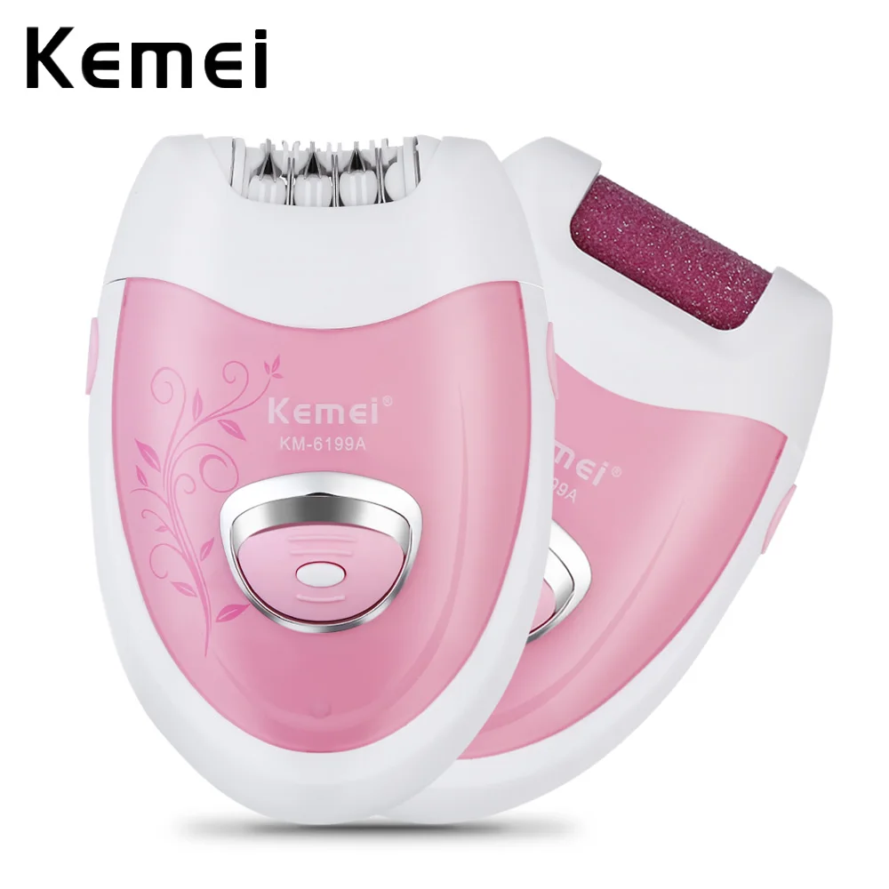 Электрический эпилятор Kemei KM-6199A 2 в 1 беспроводной для удаления волос