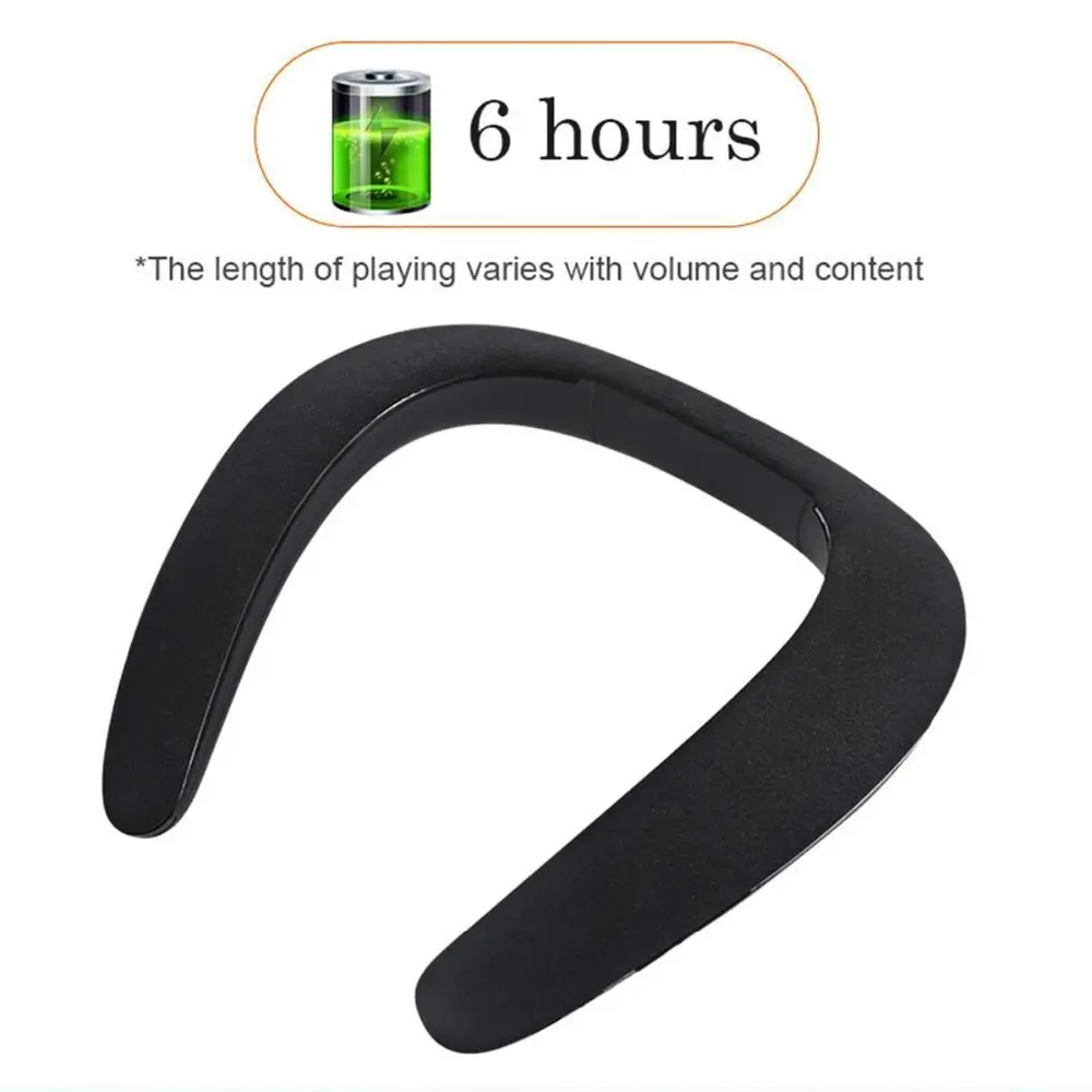 SOONHUA Portable Wireless Bluetooth Earphone Speaker Wearable Stereo Bass Speakers Neckband Sports Headphone Mp3 Subwoofer