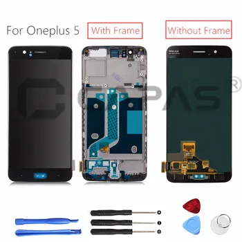

Oneplus 5 LCD Display With Frame Screen Touch Panel Oneplus 5 A5000 LCD Digitizer Display + Frame Assembly Tested Spare Parts