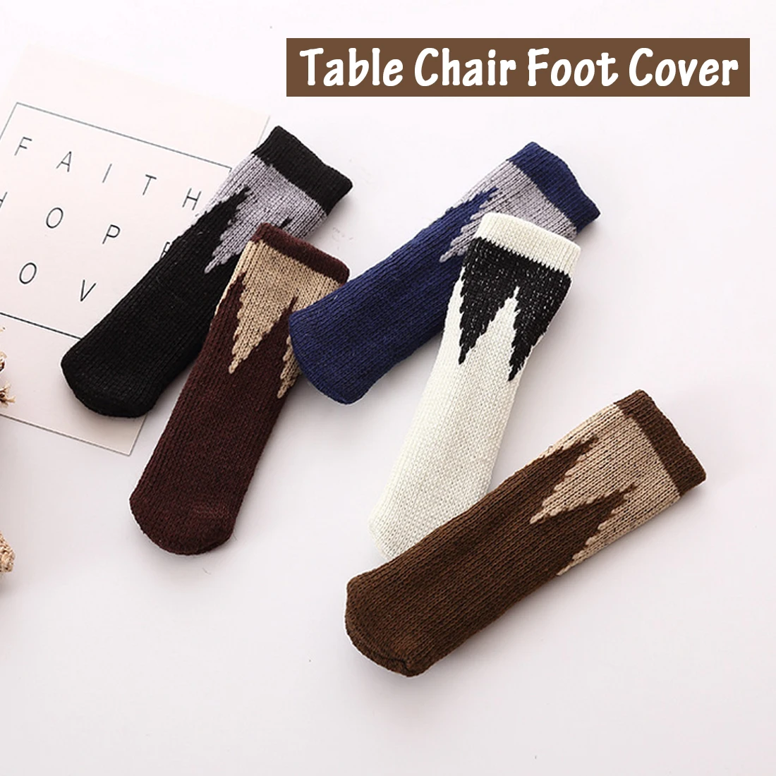 4Pcs Free Shipping Knitted Dining Table Chair Leg Socks Stool Mat