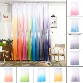 

Hot Silk String Curtain Panels For Living Room Fly Screen & Room Divider Children Bedroom Decorations Voile Net Curtains