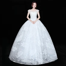 Fansmile vestido de noiva настоящая фотография винтажное кружевное бальное платье Свадебные платья плюс размер подвенечные Свадебные платья FSM-601F