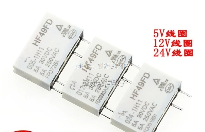 10 шт./лот Новинка HF реле HF49FD-005-1H11 HF49FD-012-1H11 Замена PA1A HF49FD-024-1H11 HF49F 1H1 5A 250VAC 4pin |