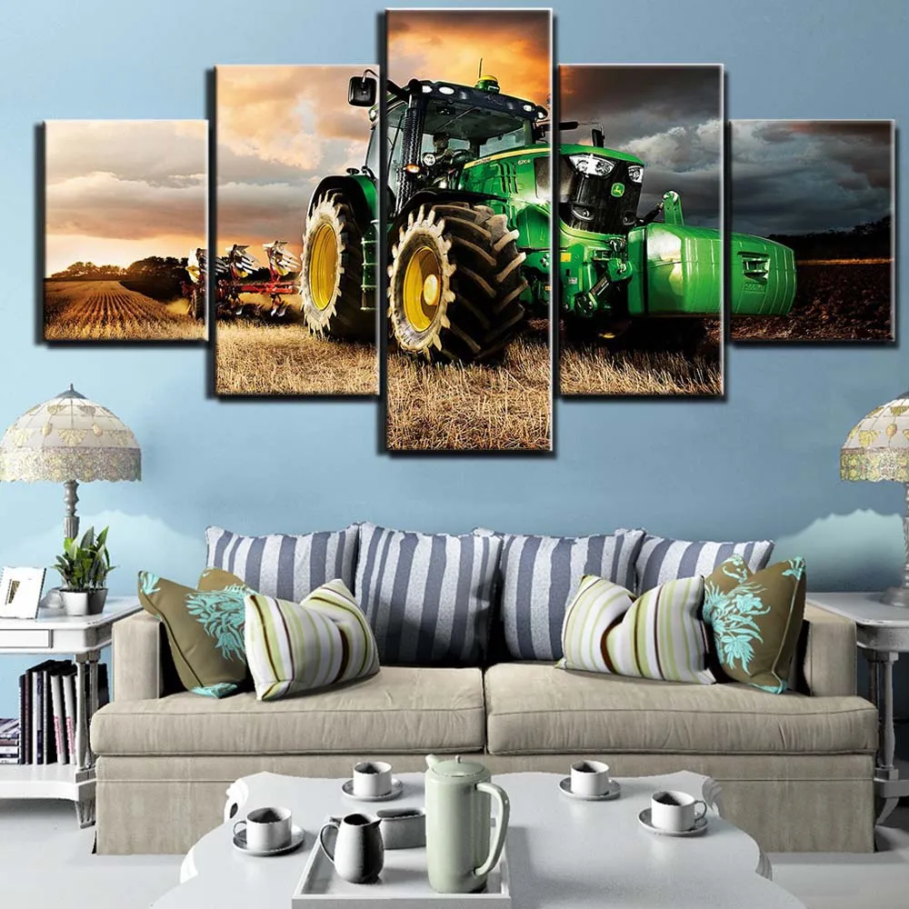 

canvas painting 5 piece art tractor HD printed wall Art home decor canvas painting picture poster prints free shipping F2620