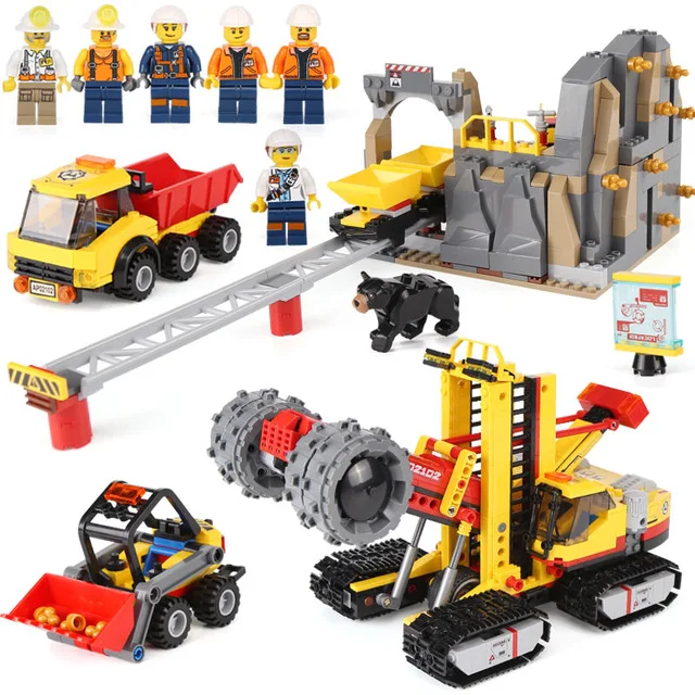 

CX 02102 989Pcs Model building kits Compatible with Lego 60188 Mining Experts Site Set 3D Bricks figure toys for children