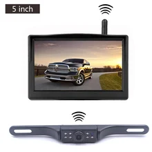New Wireless 5 inch HD Car Monitor With Plate Camera With IR Night Vision Rear View Camera