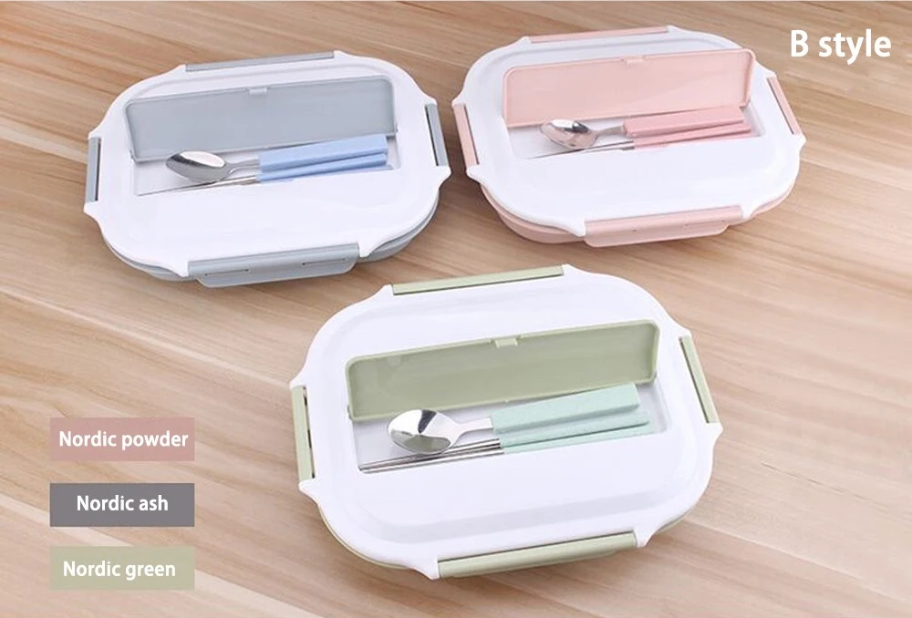 

304 Stainless Steel Japanese Lunch Boxs With Compartments Microwave Bento Box containers For Kids School Picnic Food Container