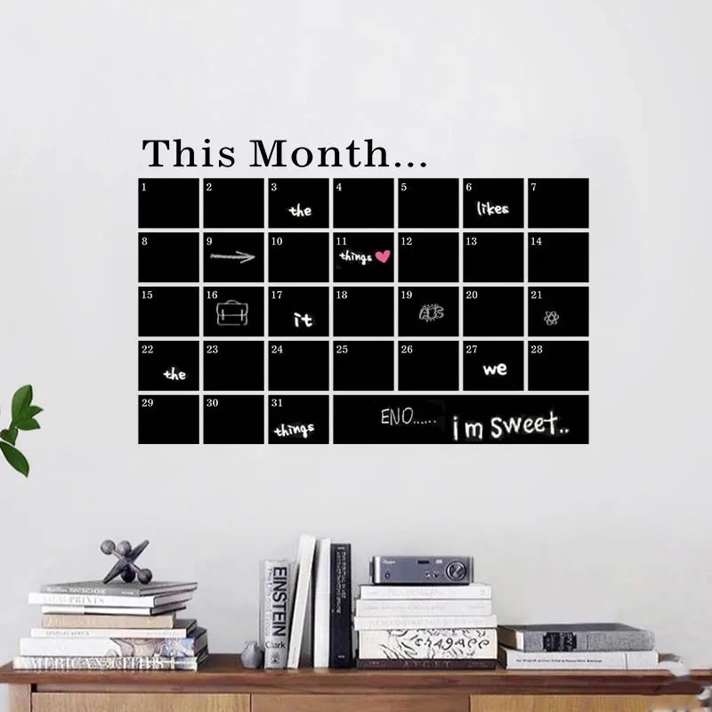 

Hot New Wall Decal This Month Black Board Removable Wall Sticker Home Decor Hogard DC18